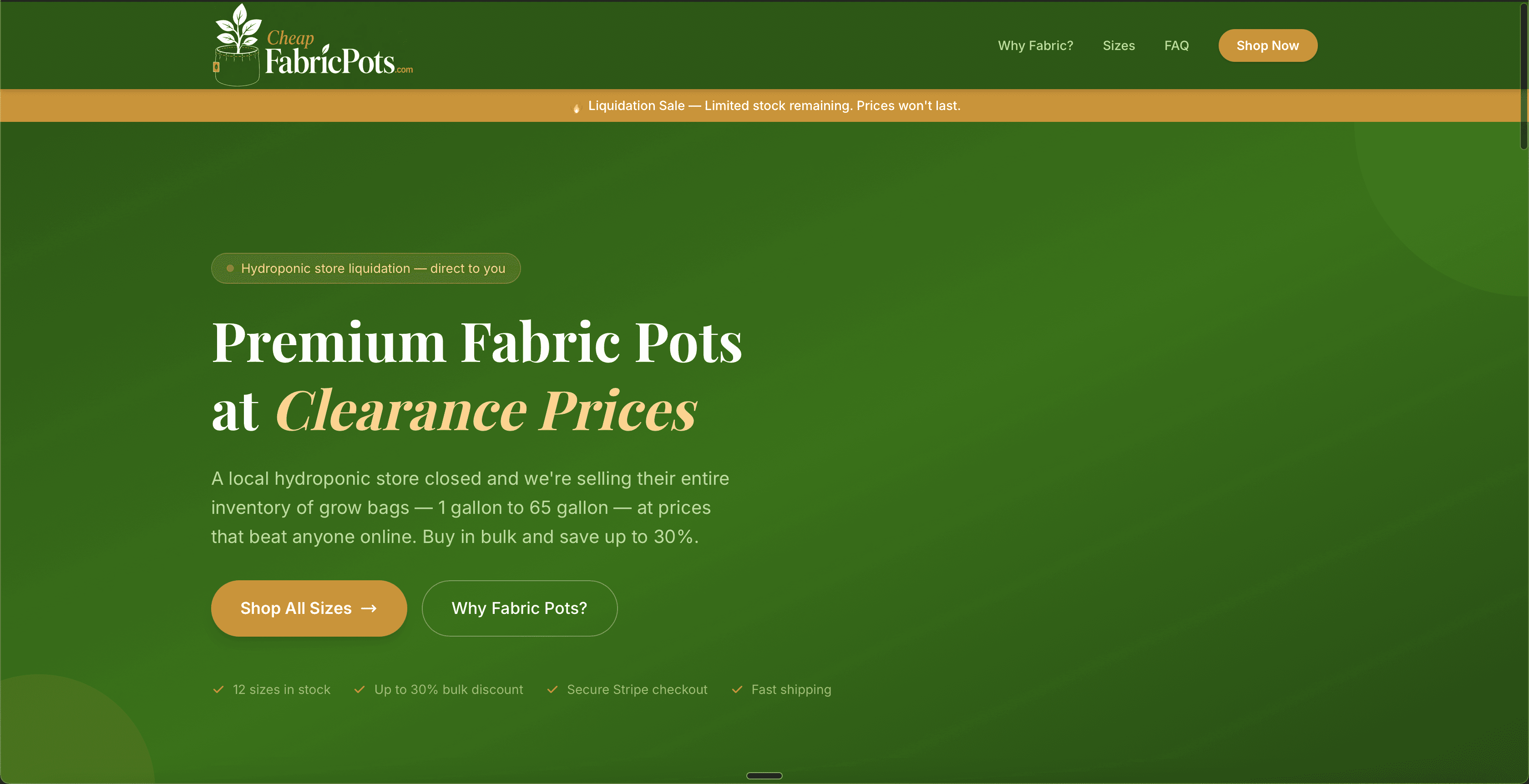 Cheap Fabric Pots screenshot